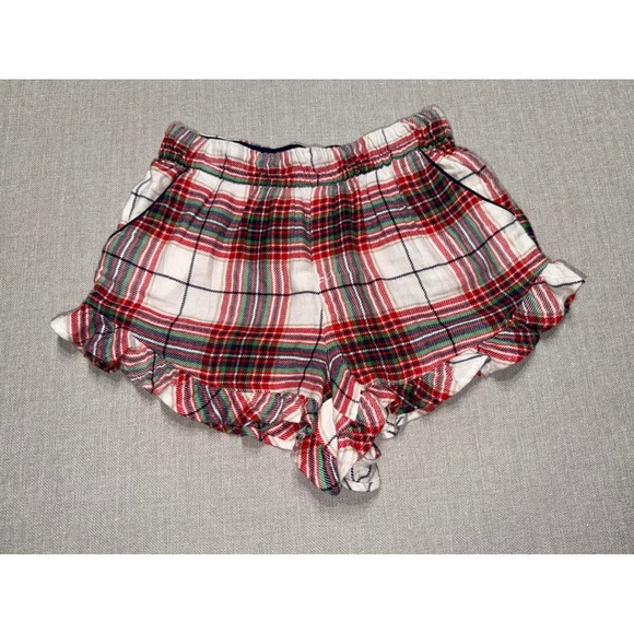 aerie Other - Aerie Red Plaid Ruffle Pajama Shorts Womens XS Holiday Christmas Sleepwear